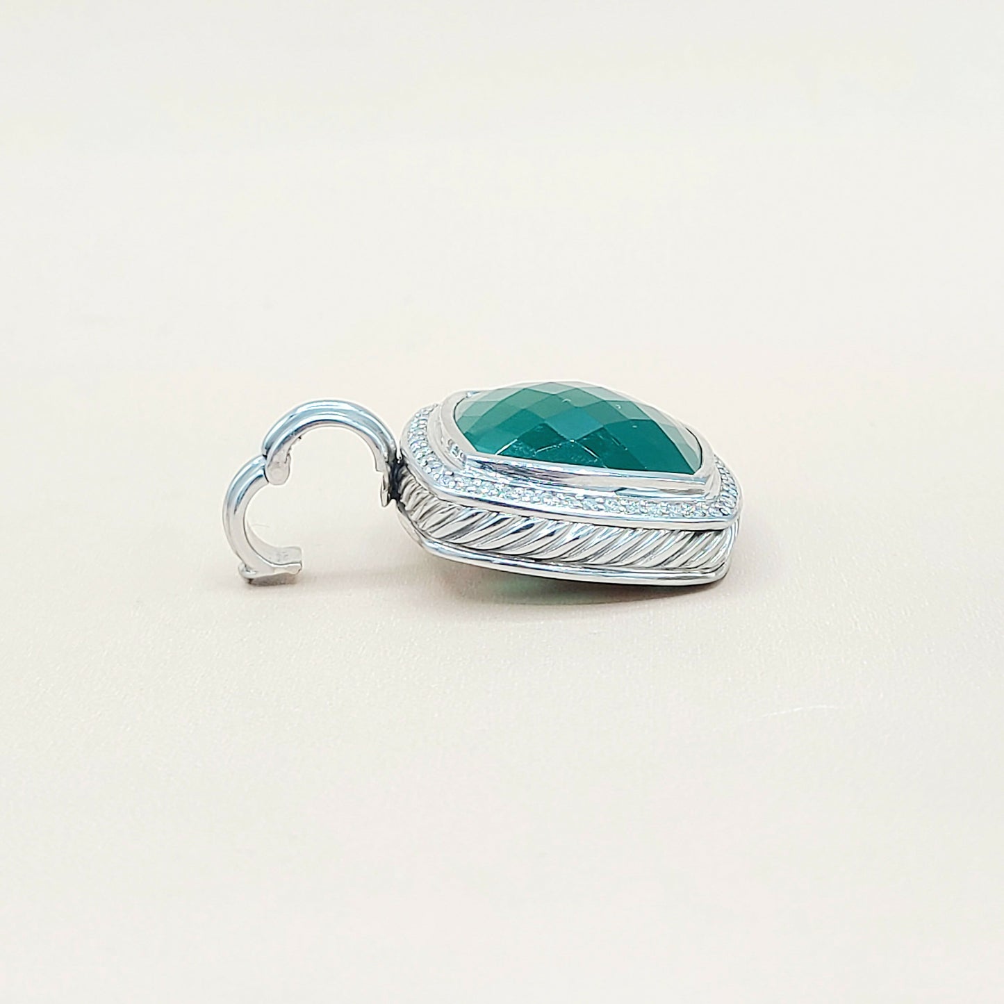 David Yurman Albion Green Onyx Diamond Pendant | Certified Pre-Owned AYW Luxury #