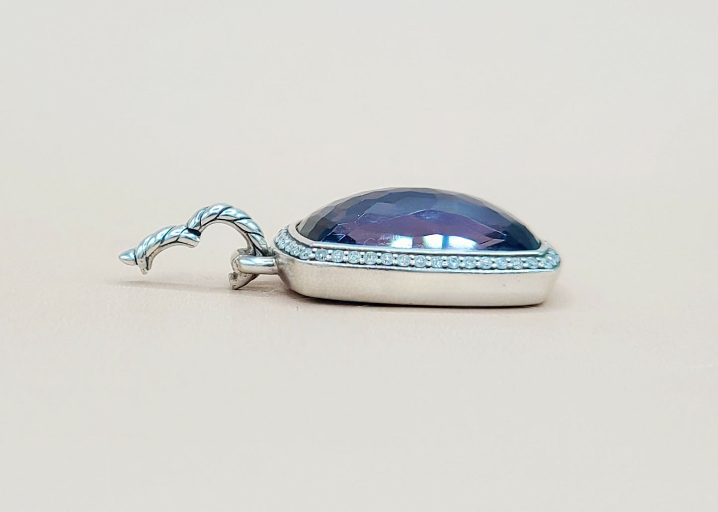 David Yurman Albion Black Orchid Diamond Pendant Certified Pre-Owned AYW Luxury #