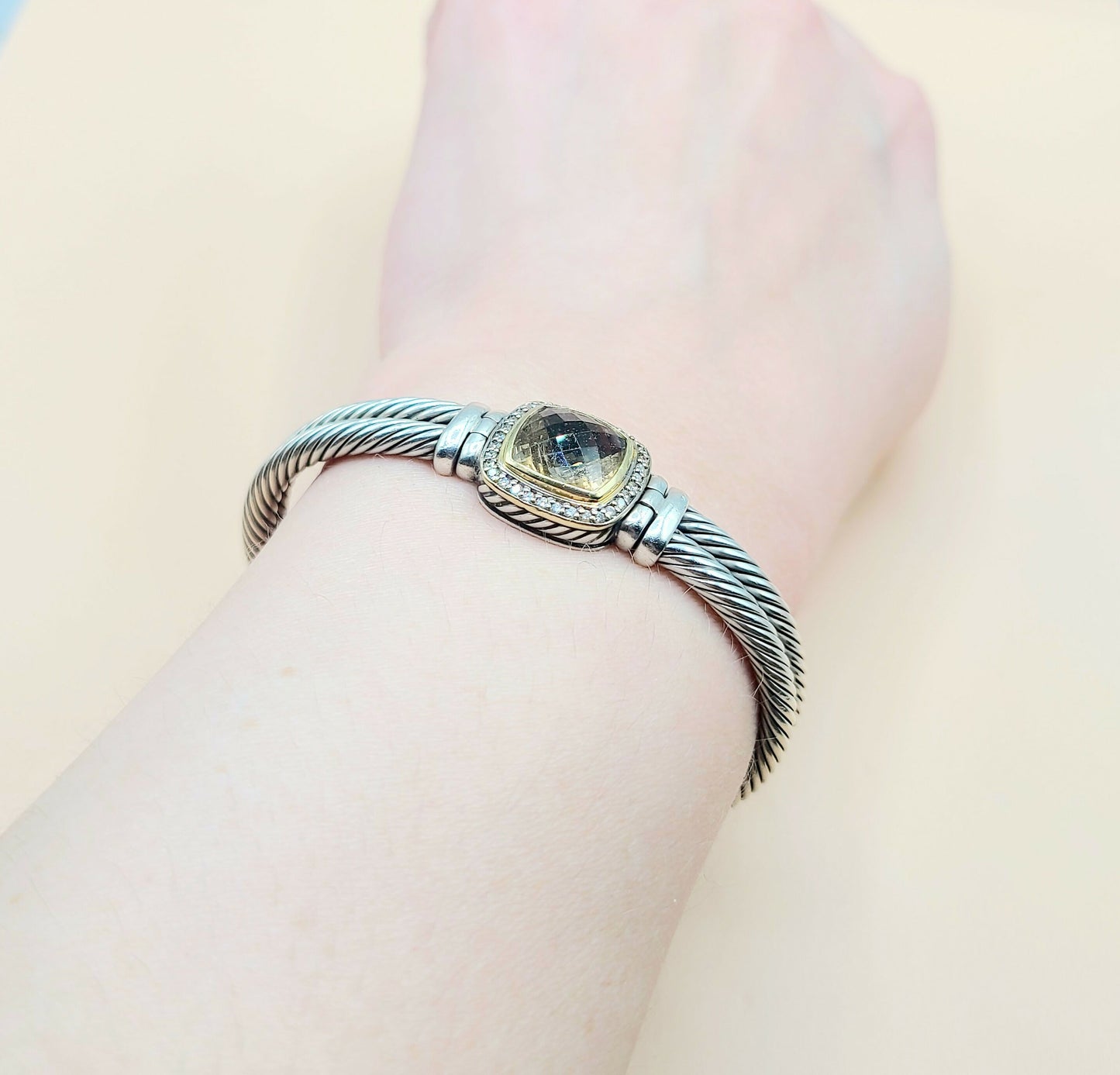 David Yurman Albion Champagne Citrine Diamond Bracelet | Certified AYW Luxury #