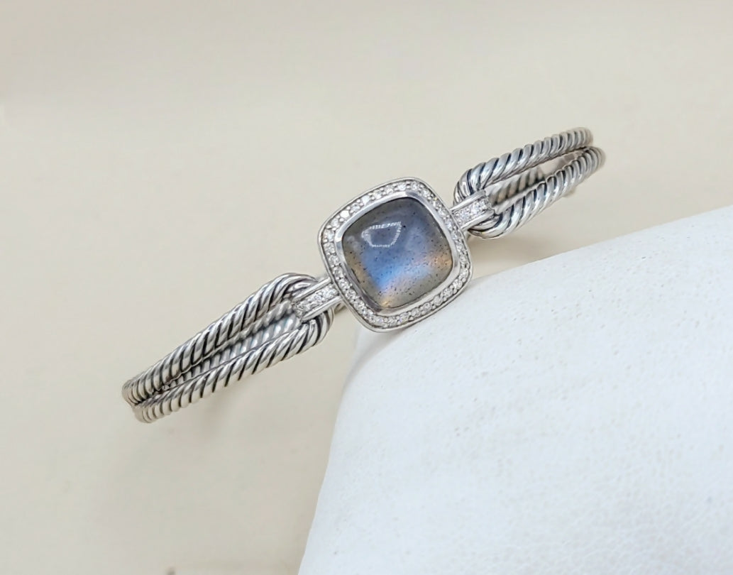 David Yurman Albion Labradorite Diamond Bracelet Certified Pre-Owned AYW Luxury #