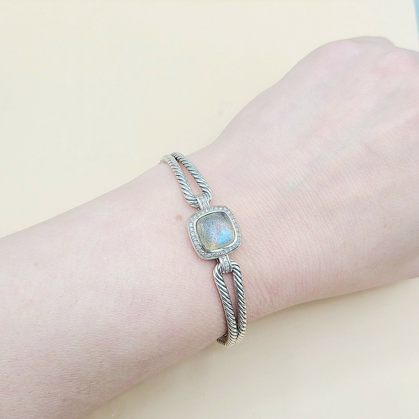 David Yurman Albion Labradorite Diamond Bracelet Certified Pre-Owned AYW Luxury #