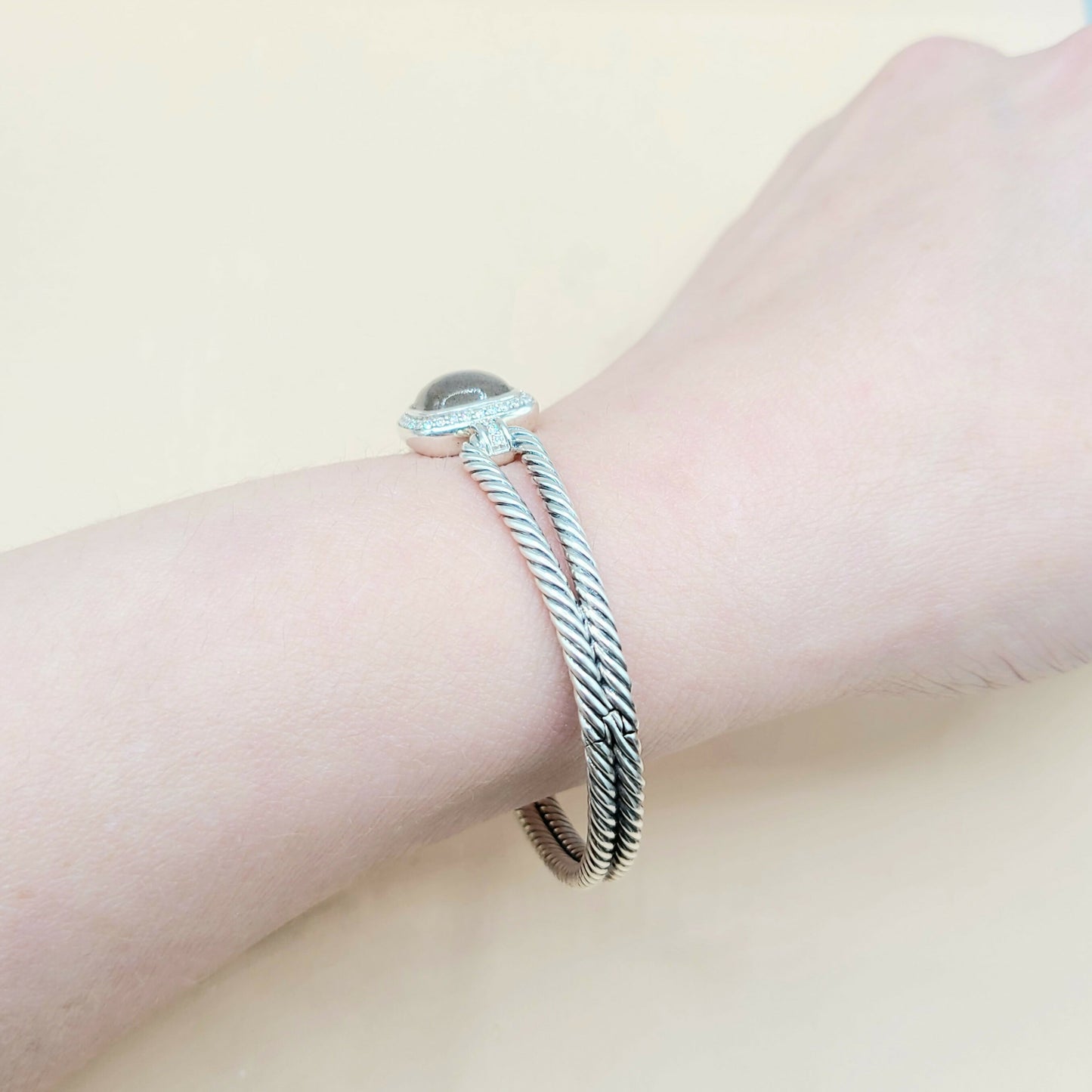 David Yurman Albion Labradorite Diamond Bracelet Certified Pre-Owned AYW Luxury #
