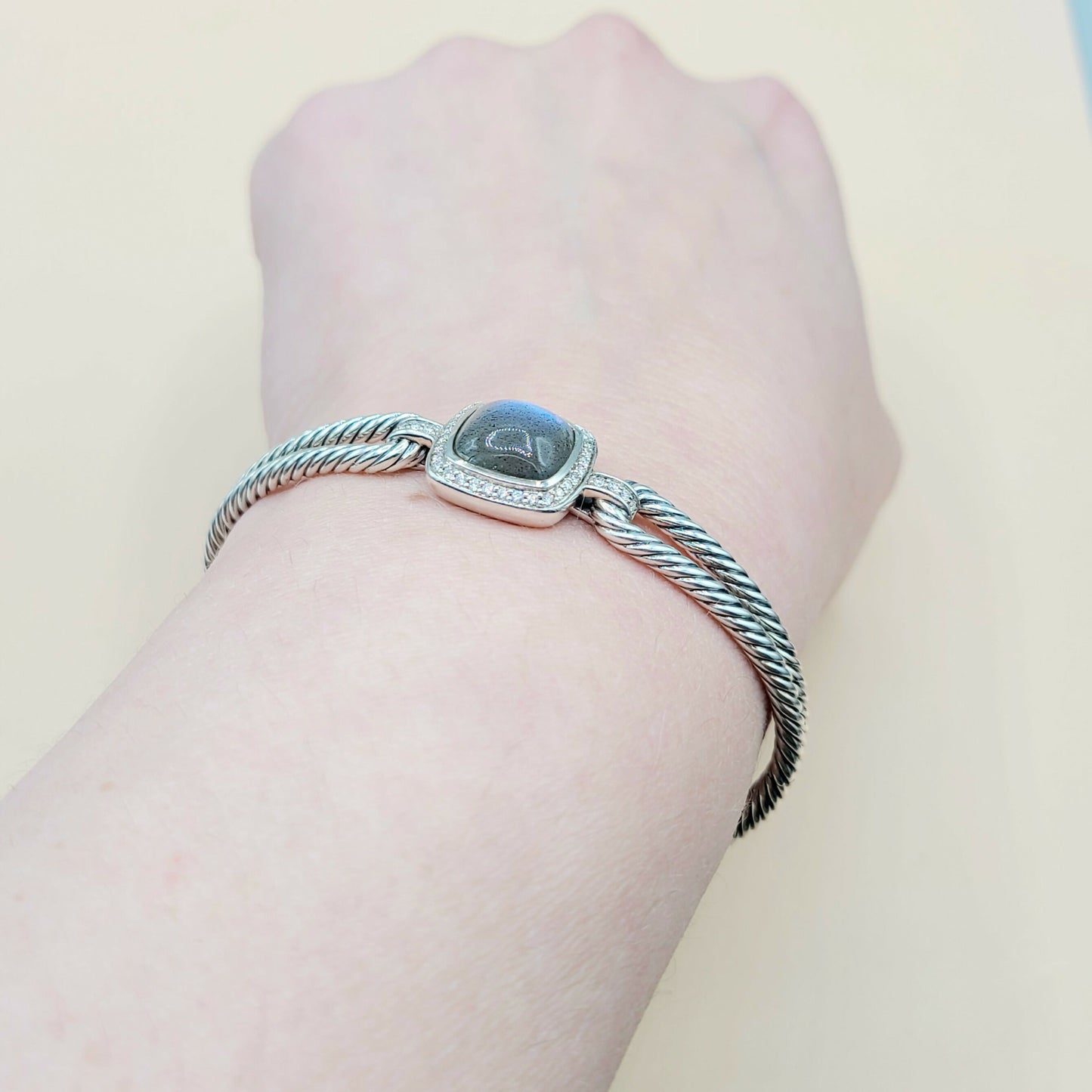 David Yurman Albion Labradorite Diamond Bracelet Certified Pre-Owned AYW Luxury #