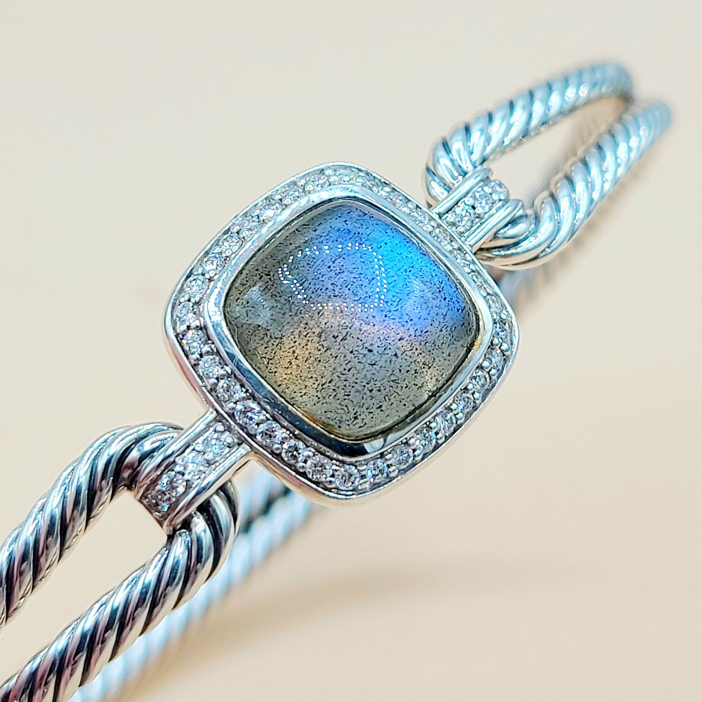 David Yurman Albion Labradorite Diamond Bracelet Certified Pre-Owned AYW Luxury #