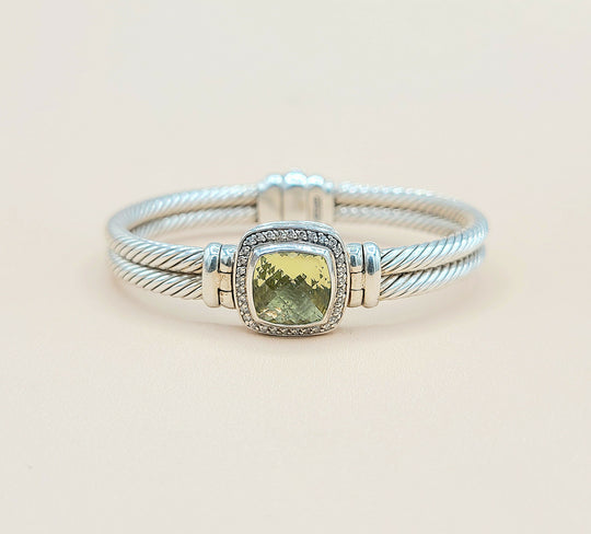 David-yurman-Albion-11mm-Lemon Citrine-Diamond-Bracelet