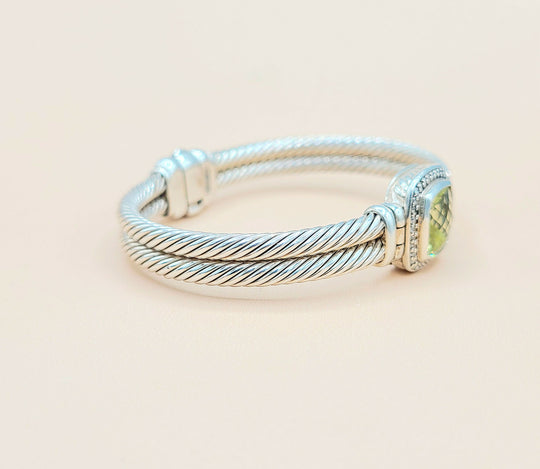 David-yurman-Albion-11mm-Lemon Citrine-Diamond-Bracelet