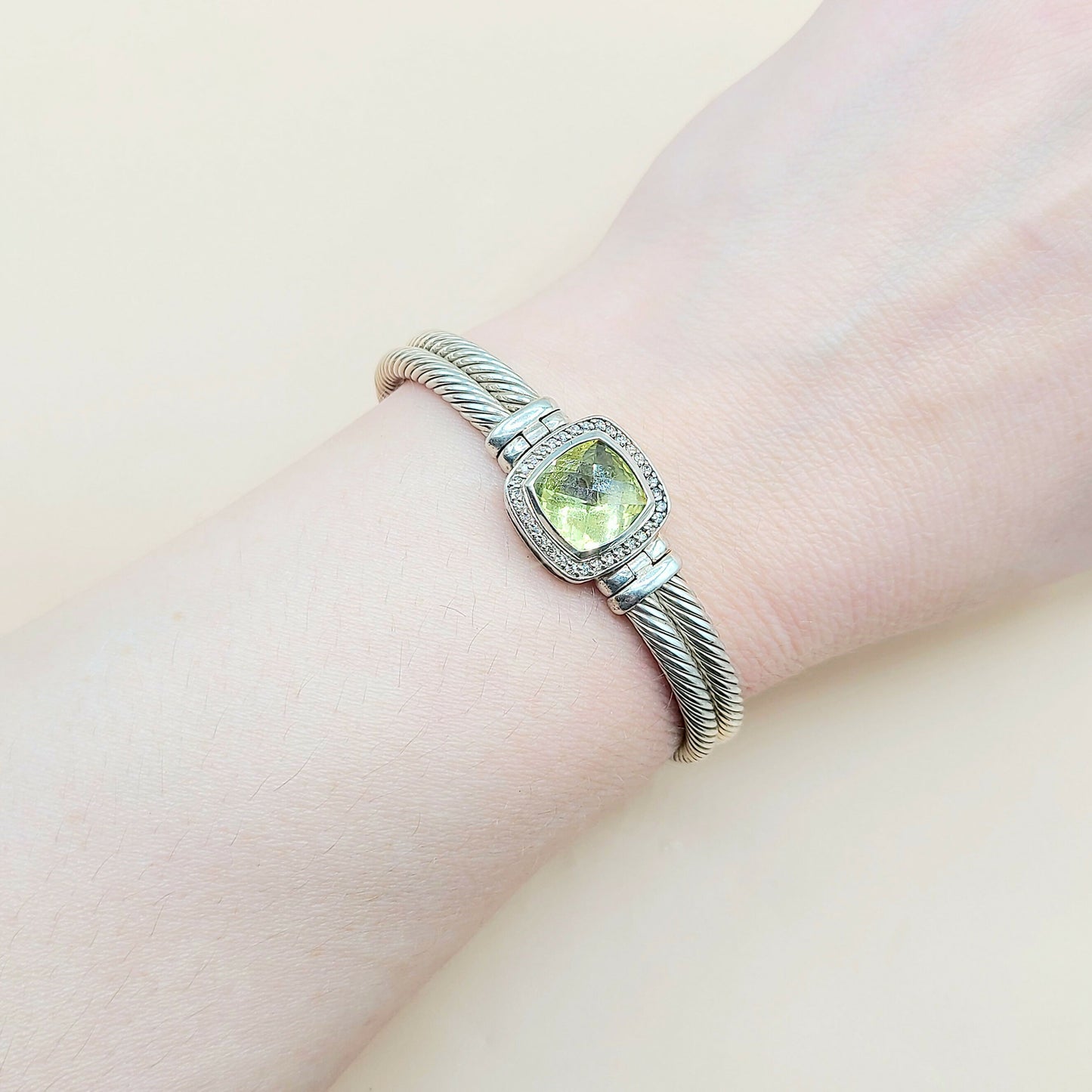 David Yurman Albion Lemon Citrine Diamond Bracelet | Certified AYW Luxury #