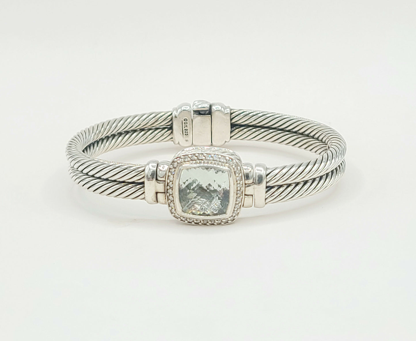 David Yurman Albion Prasiolite Diamond Bracelet | Certified Pre-Owned AYW Luxury #