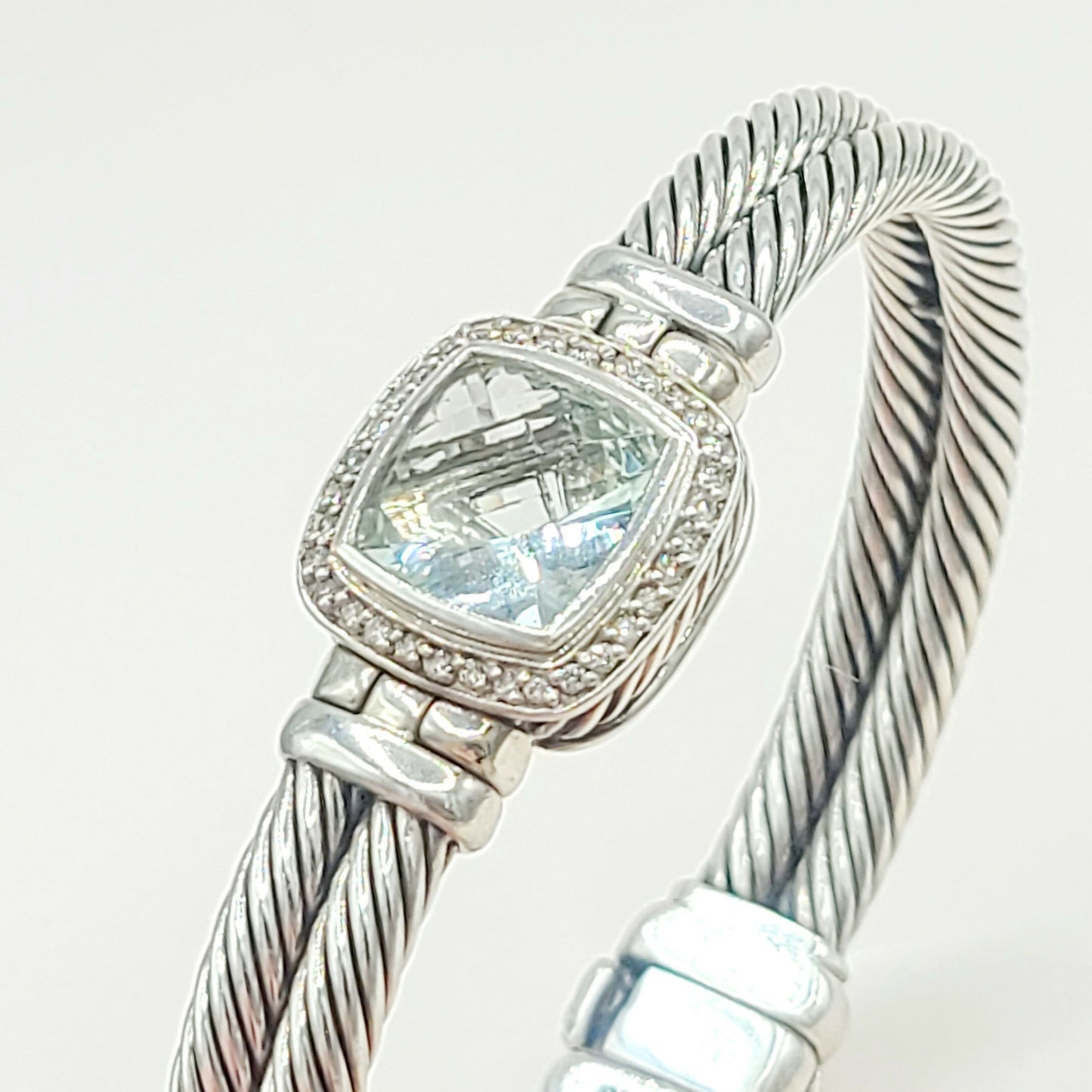 David Yurman Albion Prasiolite Diamond Bracelet | Certified Pre-Owned AYW Luxury #
