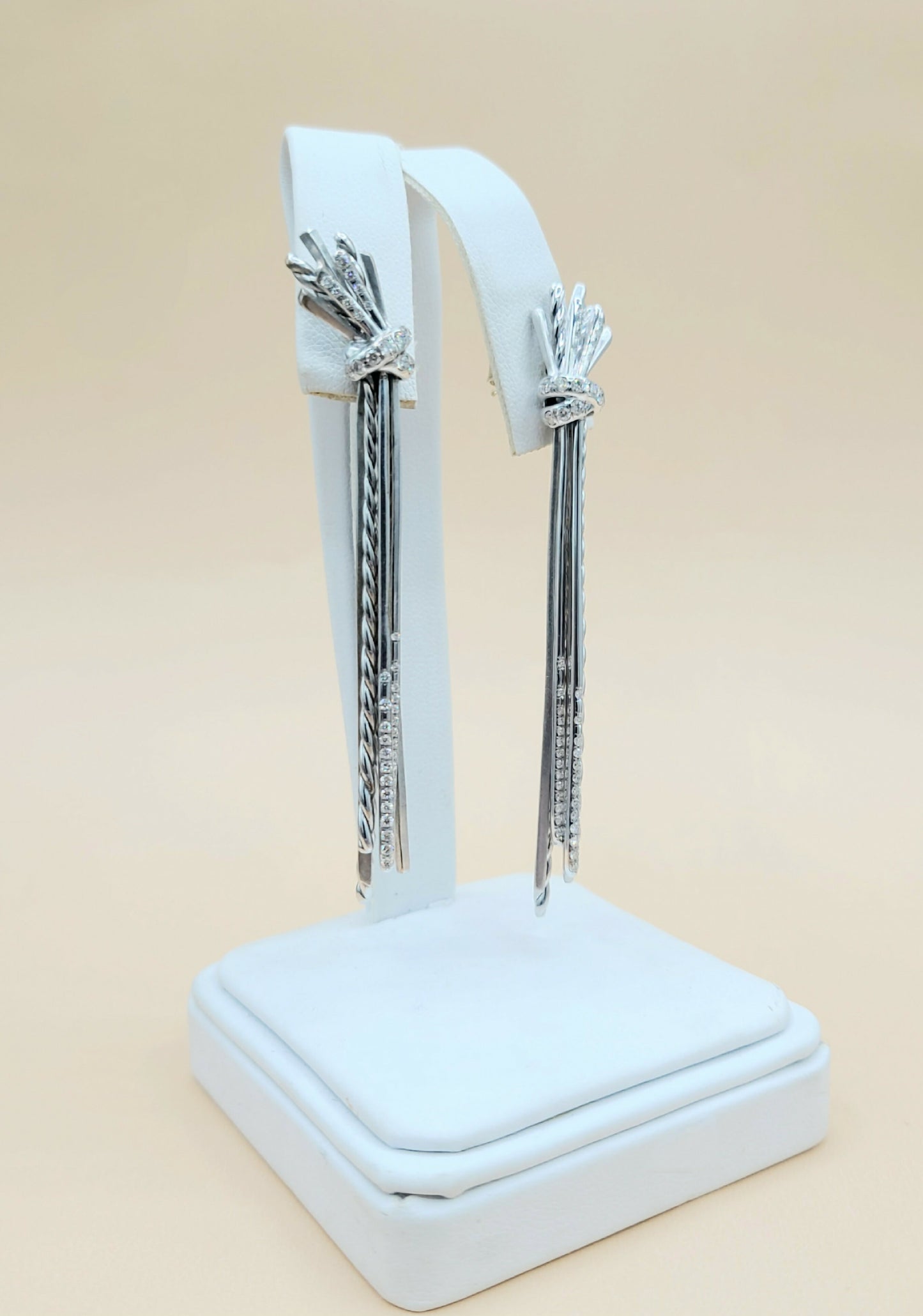 David Yurman-Angelika Long Drop Diamond Earrings AYW Luxury