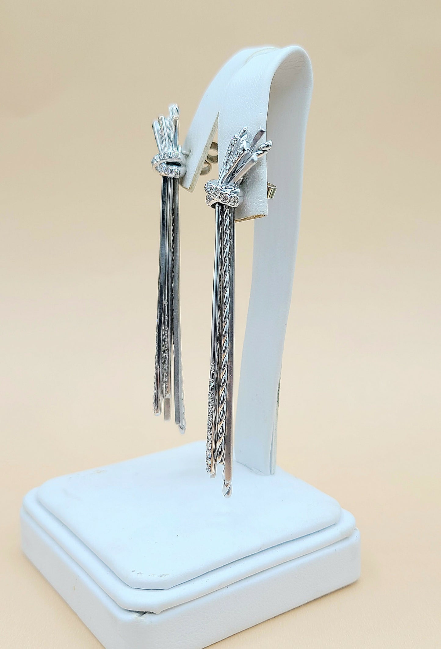 David Yurman-Angelika Long Drop Diamond Earrings AYW Luxury