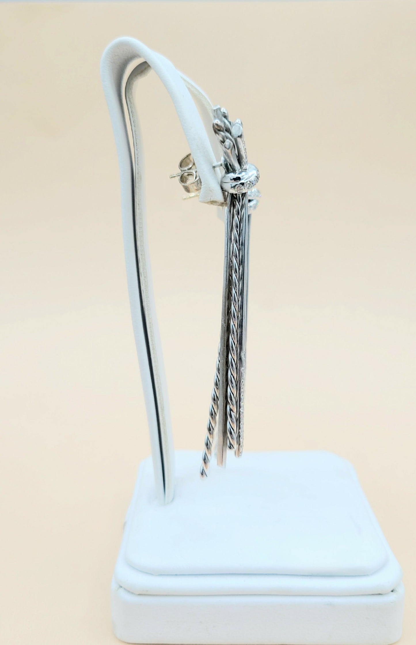 David Yurman-Angelika Long Drop Diamond Earrings AYW Luxury