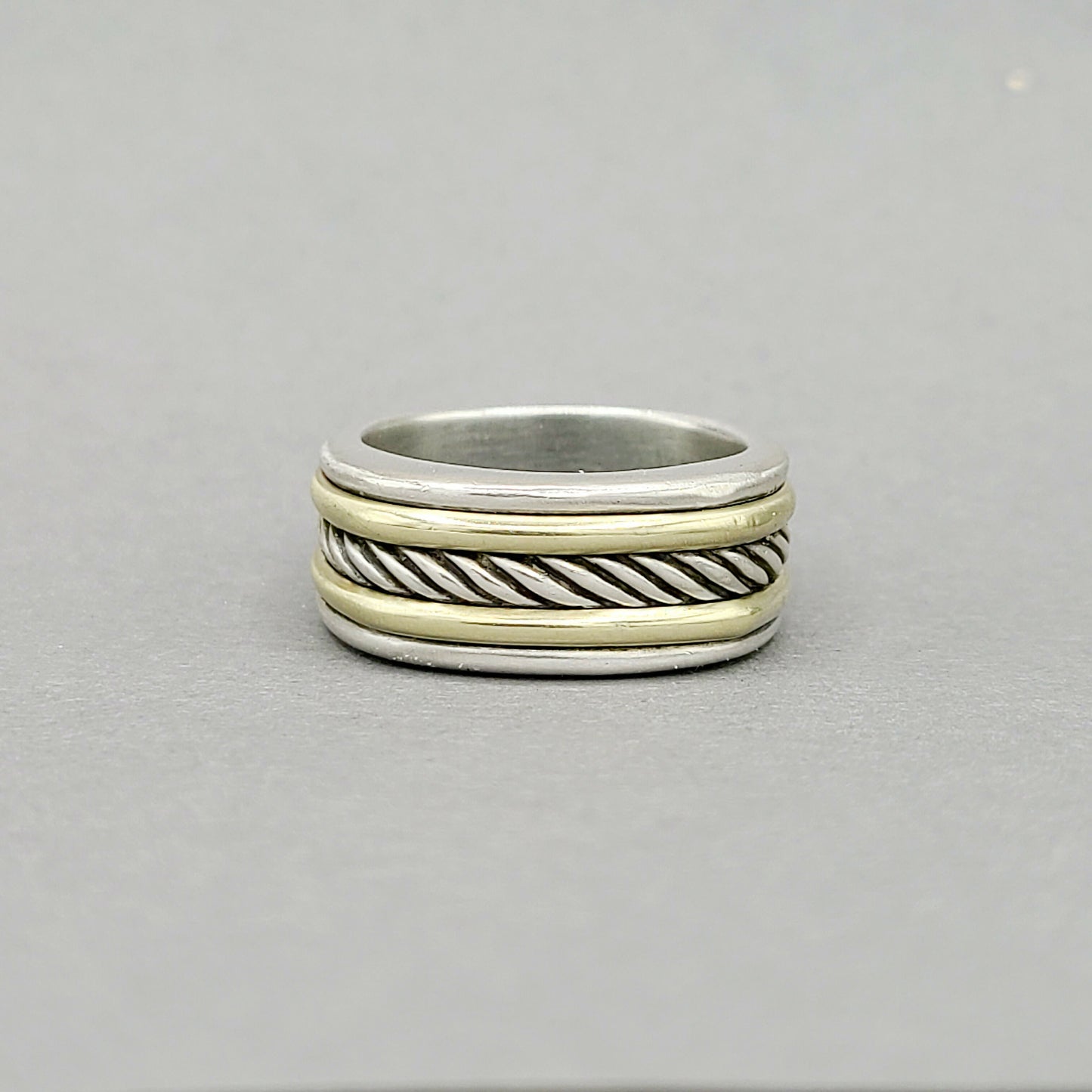 David Yurman Cable Band Ring Silver & Gold | Certified Pre-Owned AYW Luxury #