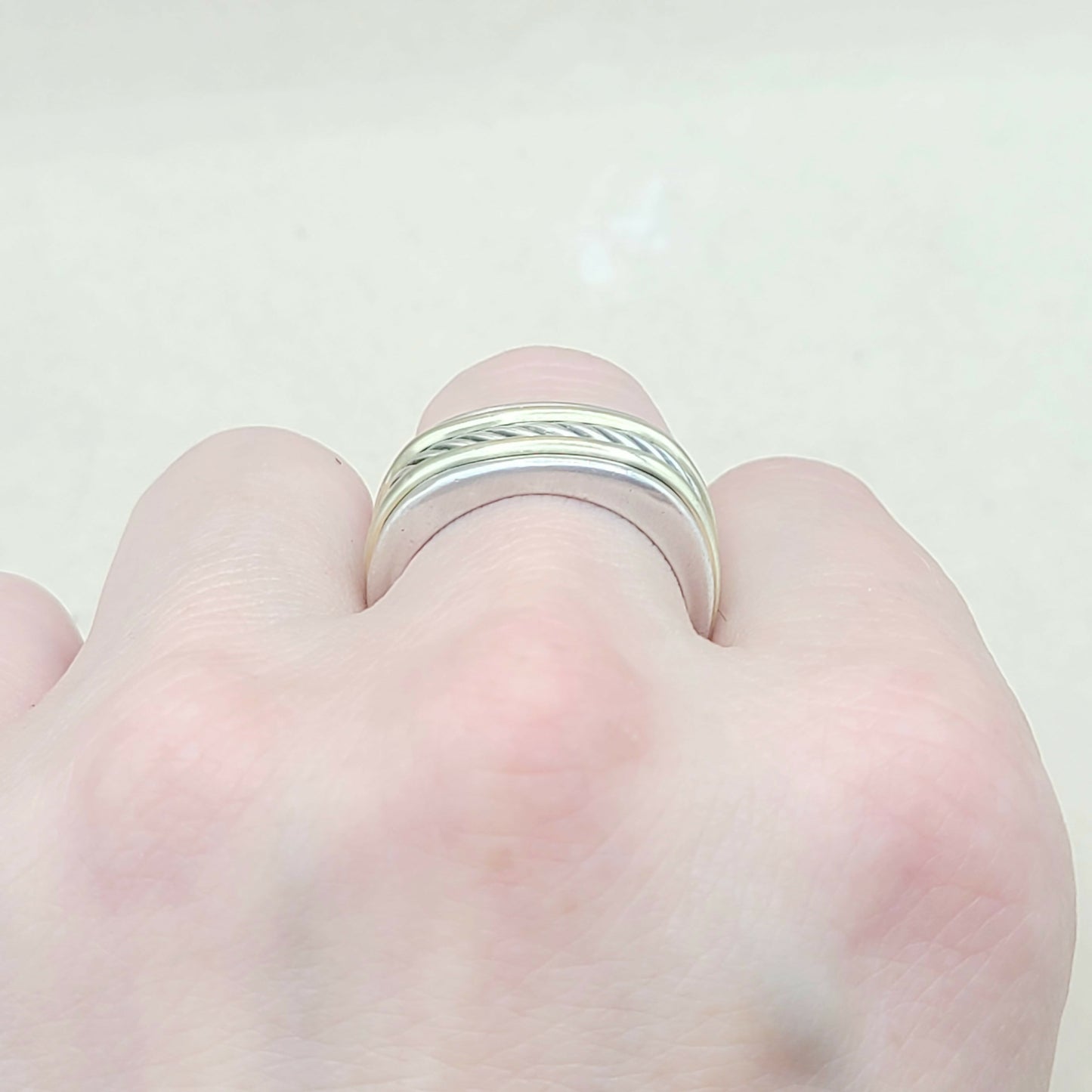 David Yurman Cable Band Ring Silver & Gold | Certified Pre-Owned AYW Luxury #