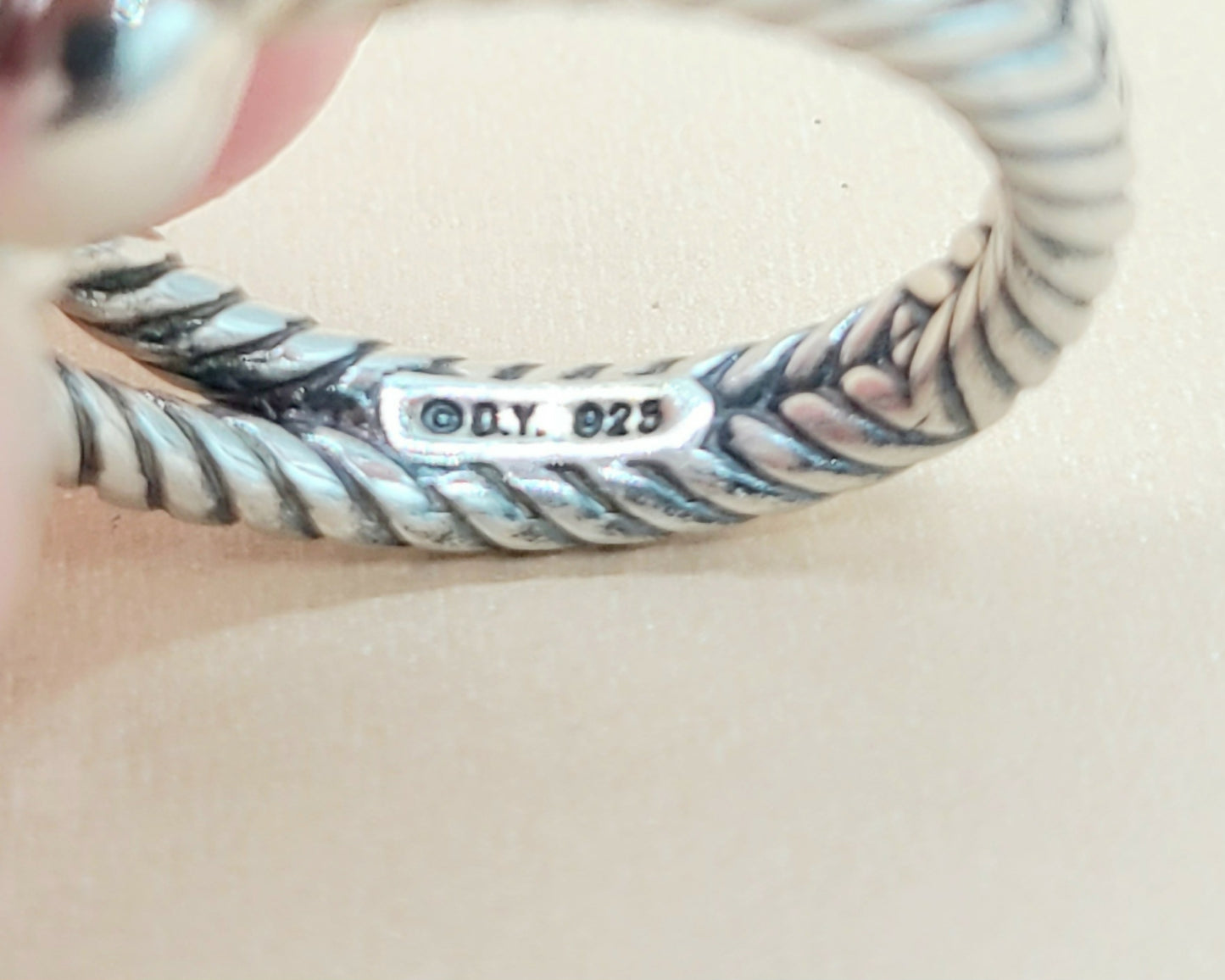 David Yurman Cable Heart Diamond Ring Silver | Certified Pre-Owned AYW Luxury #