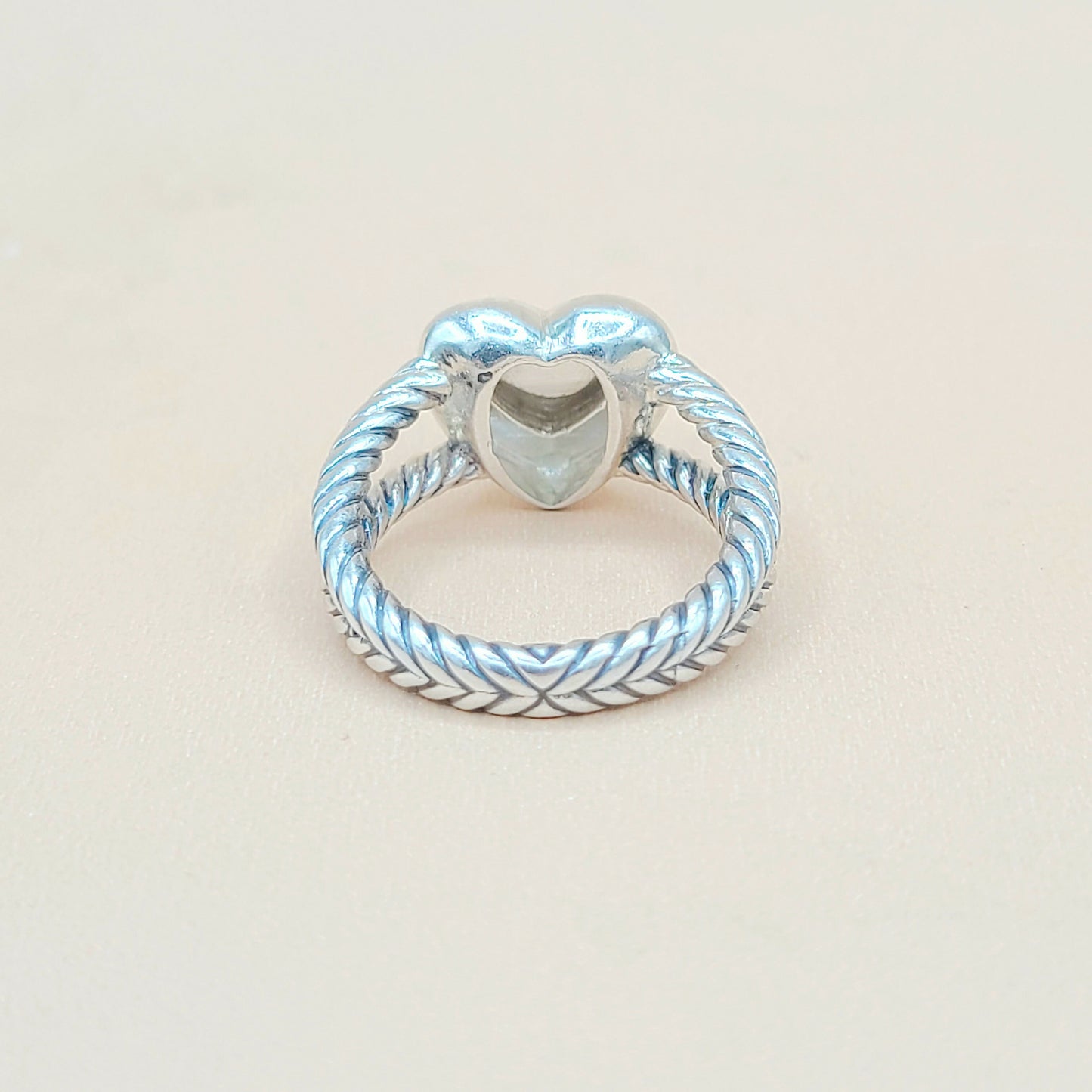 David Yurman Cable Heart Diamond Ring Silver | Certified Pre-Owned AYW Luxury #