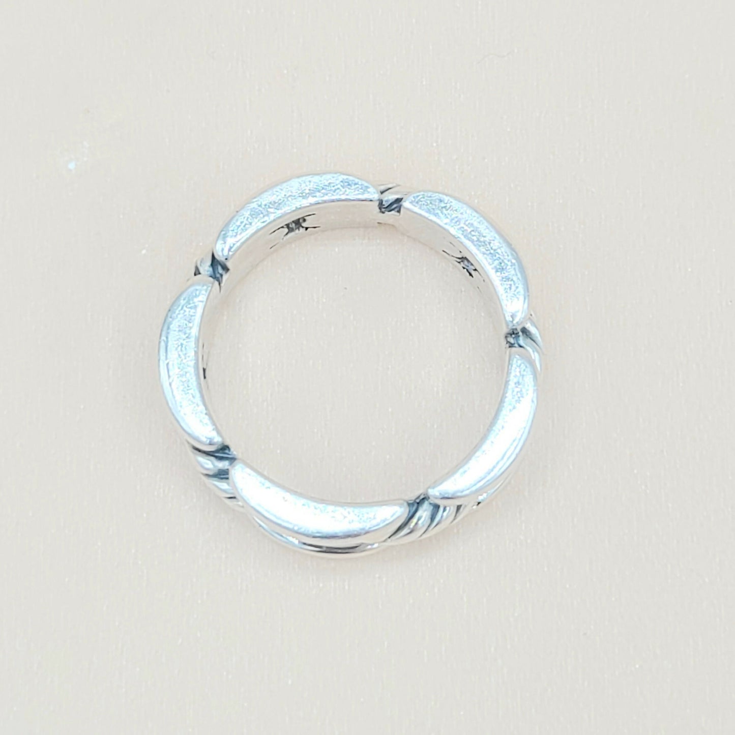 David Yurman Chairman Link Band Ring Silver | Certified Pre-Owned AYW Luxury #