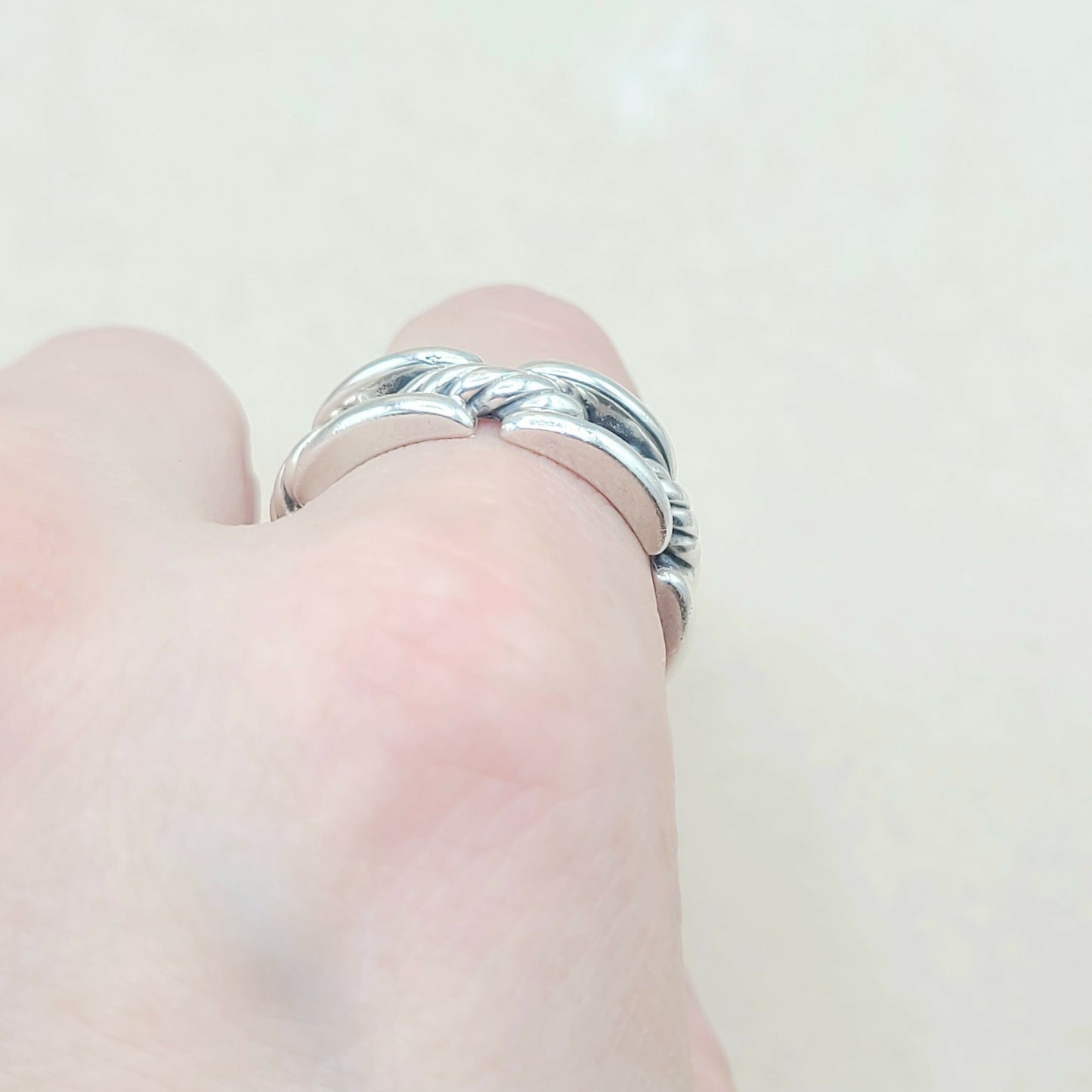 David Yurman Chairman Link Band Ring Silver | Certified Pre-Owned AYW Luxury #