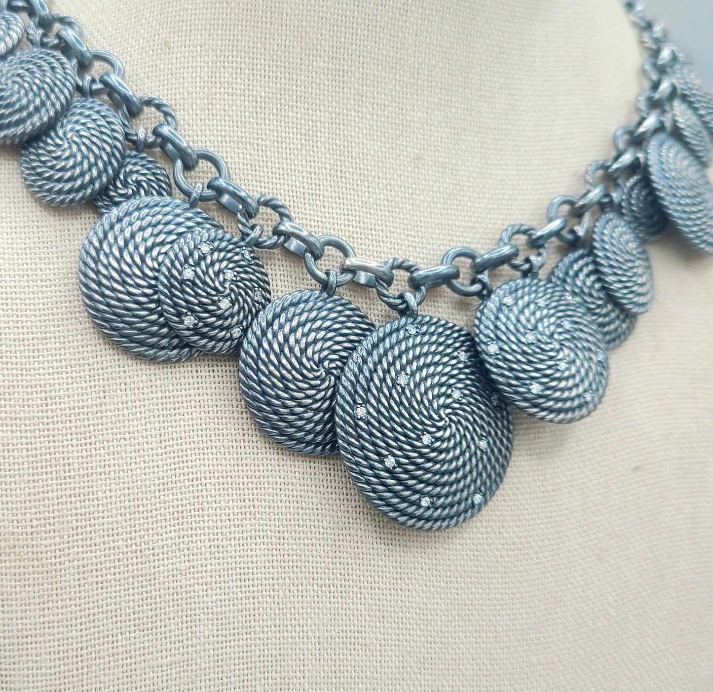 David Yurman Diamond Coil Charm Necklace | Certified Pre-Owned AYW Luxury #