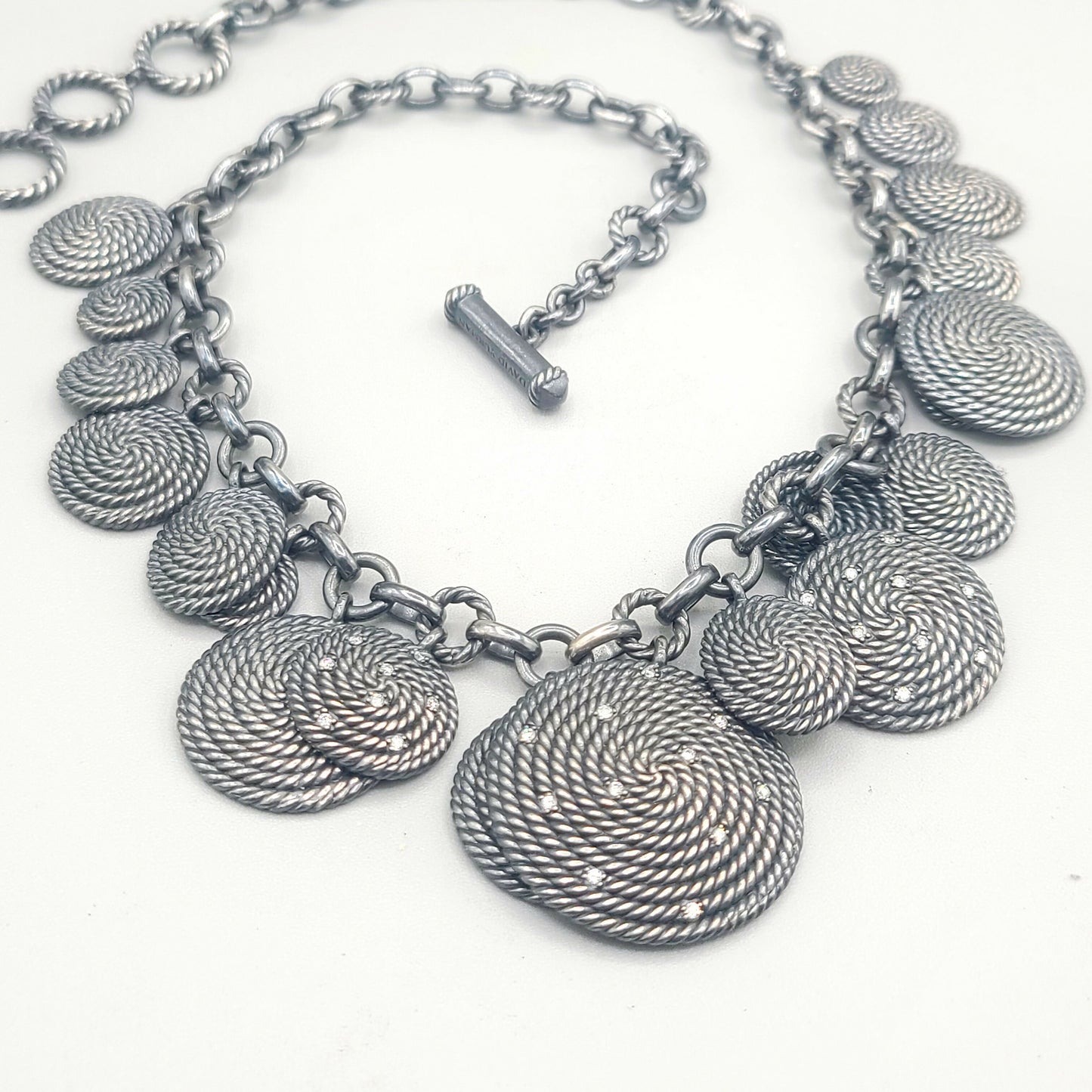 David Yurman Diamond Coil Charm Necklace | Certified Pre-Owned AYW Luxury #