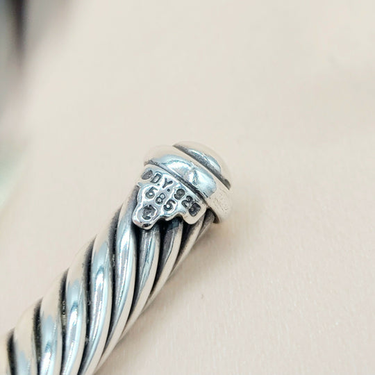 David Yurman Double Gold X Bracelet, 7mm