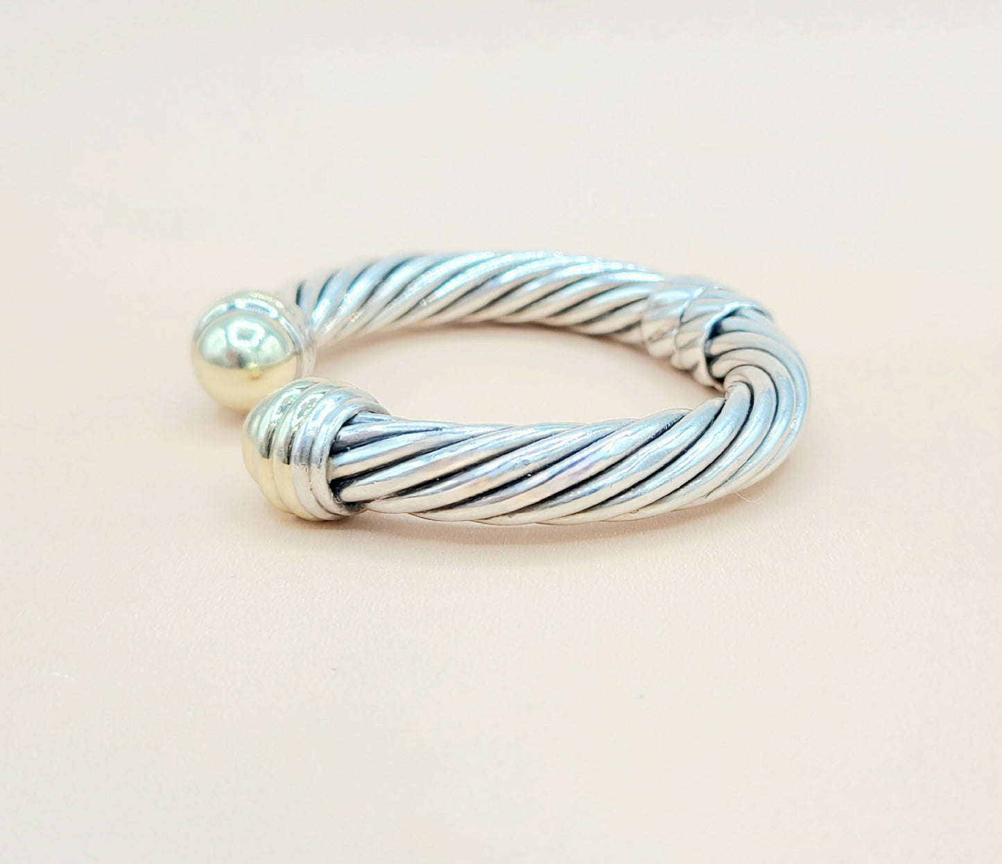 David Yurman 10mm Gold Dome Cable Bracelet | Certified Pre-Owned AYW Luxury #