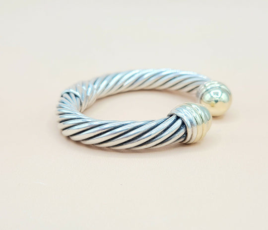 David Yurman 10mm Gold Dome Cable Bracelet