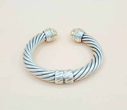 David Yurman 10mm Gold Dome Cable Bracelet