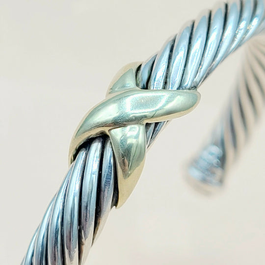 David Yurman Gold-X-Bracelet, 7mm