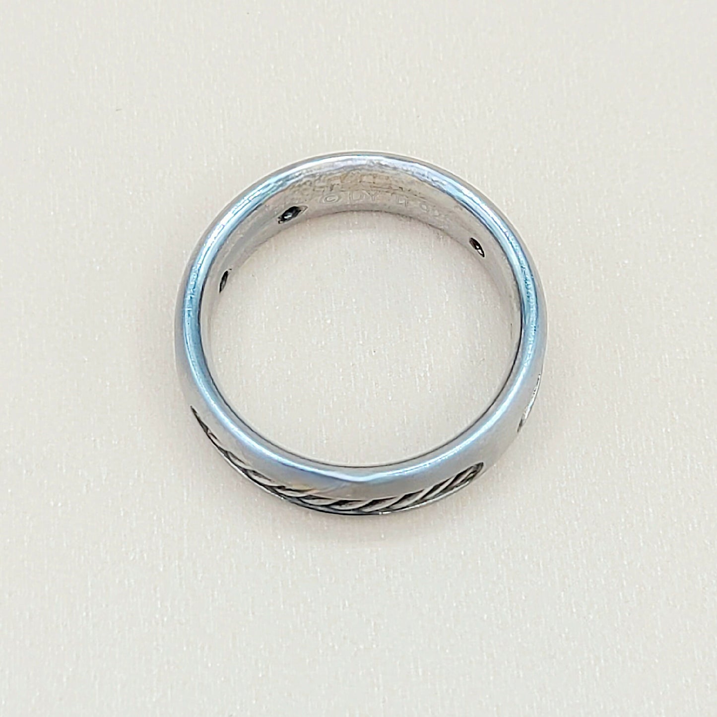 David Yurman Titanium Cable Inlay Band Ring | Certified Pre-Owned AYW Luxury #