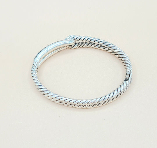 David Yurman Labyrinth Single Loop Diamond Bracelet