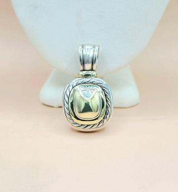 David Yurman Large Albion Gold Dome Pendant Enhancer