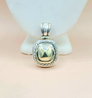 David Yurman Large Albion Gold Dome Pendant Enhancer