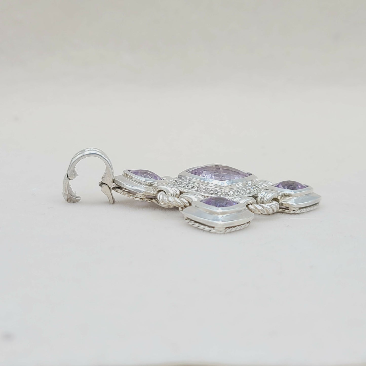 David Yurman Renaissance Amethyst Diamond Enhancer AYW Luxury