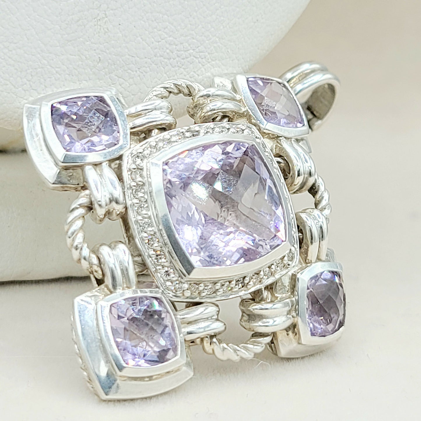 David Yurman Renaissance Amethyst Diamond Enhancer AYW Luxury