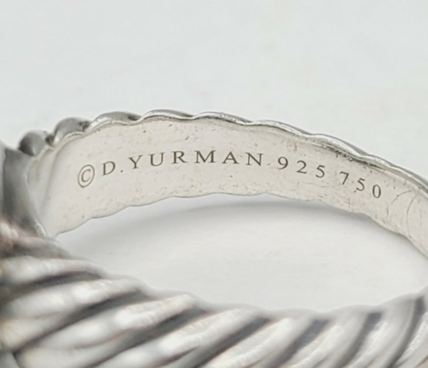 David Yurman Noblesse Ring with Diamonds and Gold