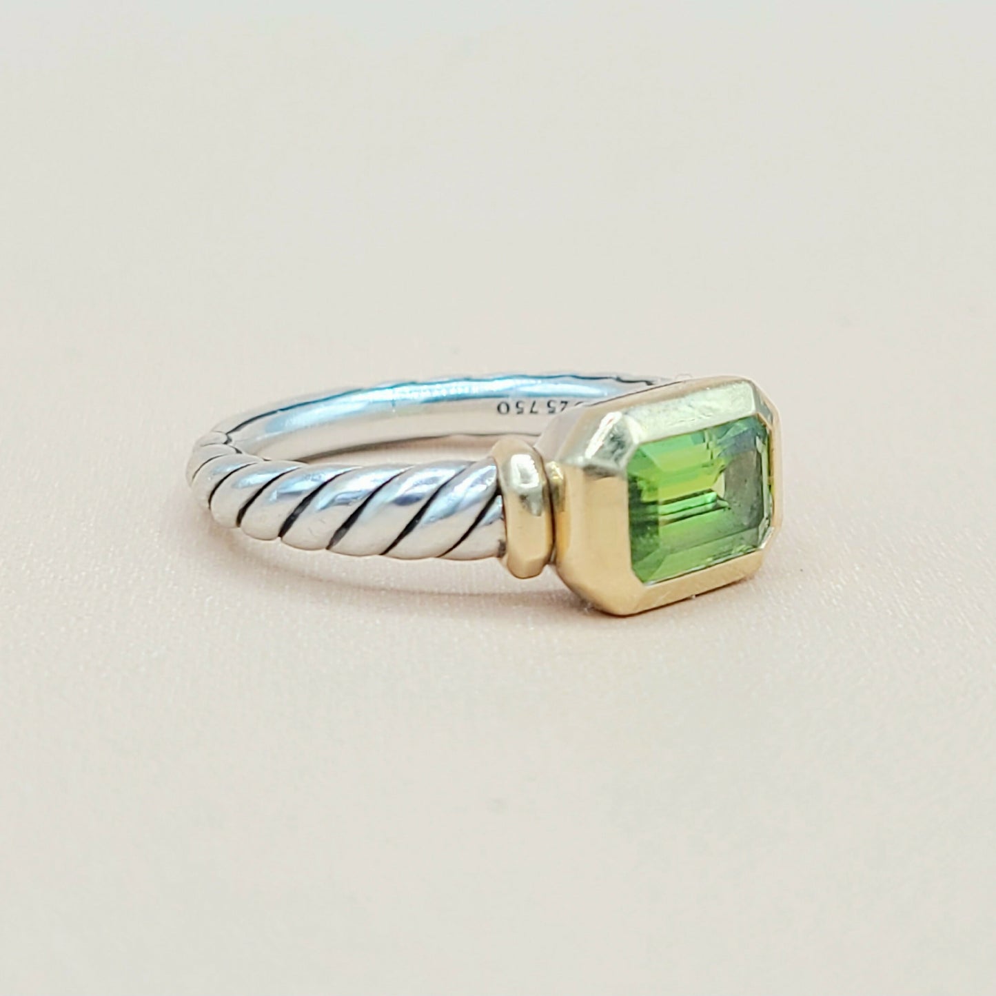 David Yurman Novella Peridot Gold Ring | Certified Pre-Owned AYW Luxury #