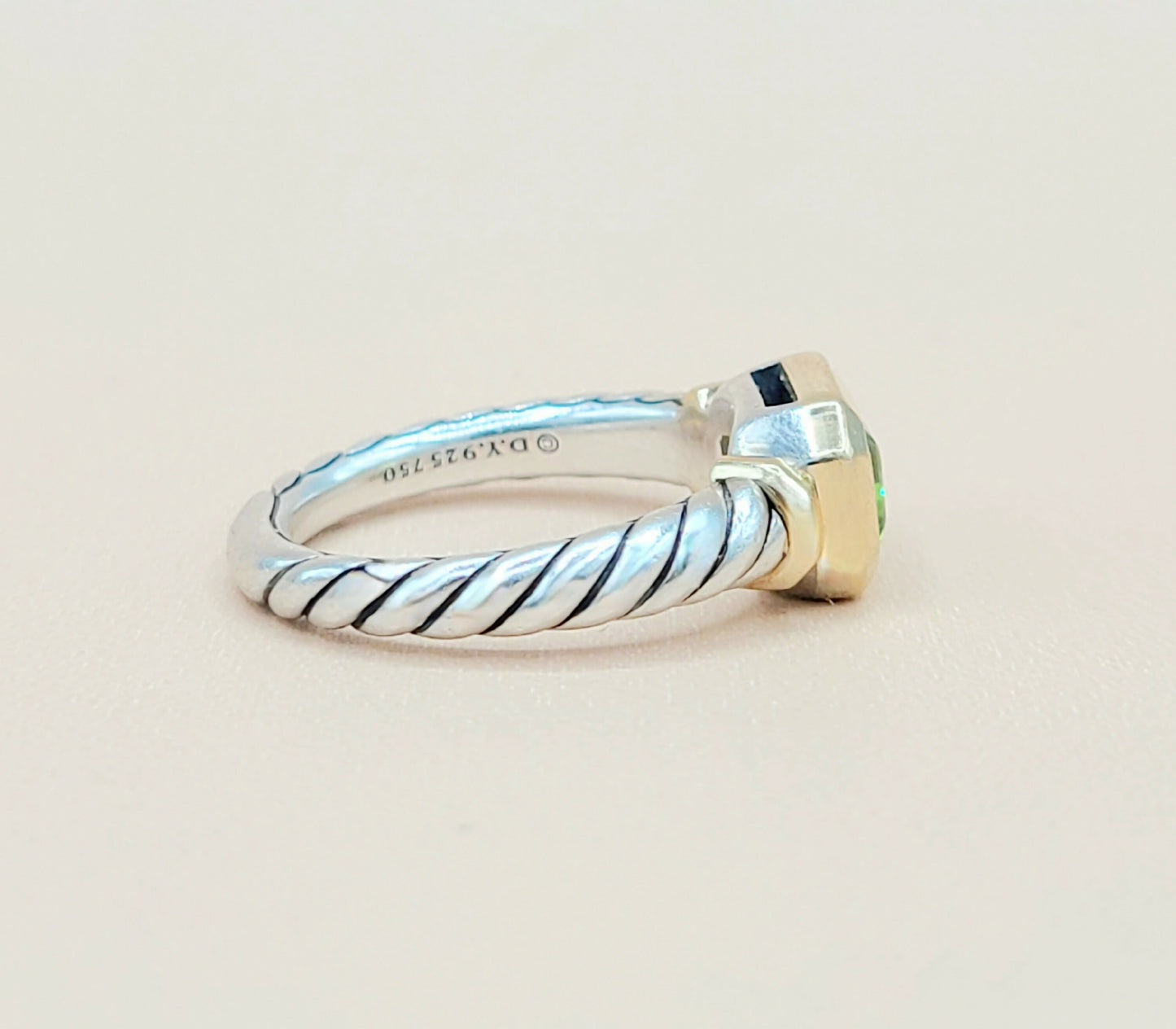 David Yurman Novella Peridot Gold Ring | Certified Pre-Owned AYW Luxury #