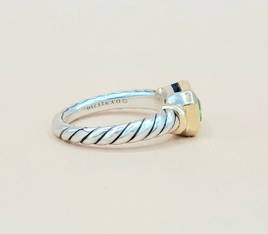 David Yurman Novella Peridot Gold Ring
