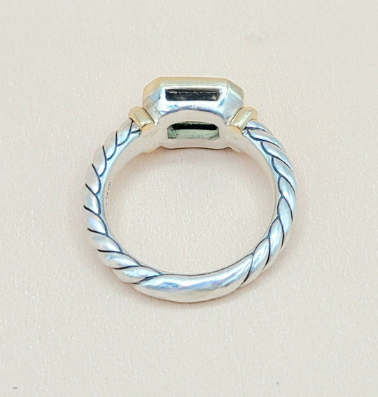 David Yurman Novella Peridot Gold Ring