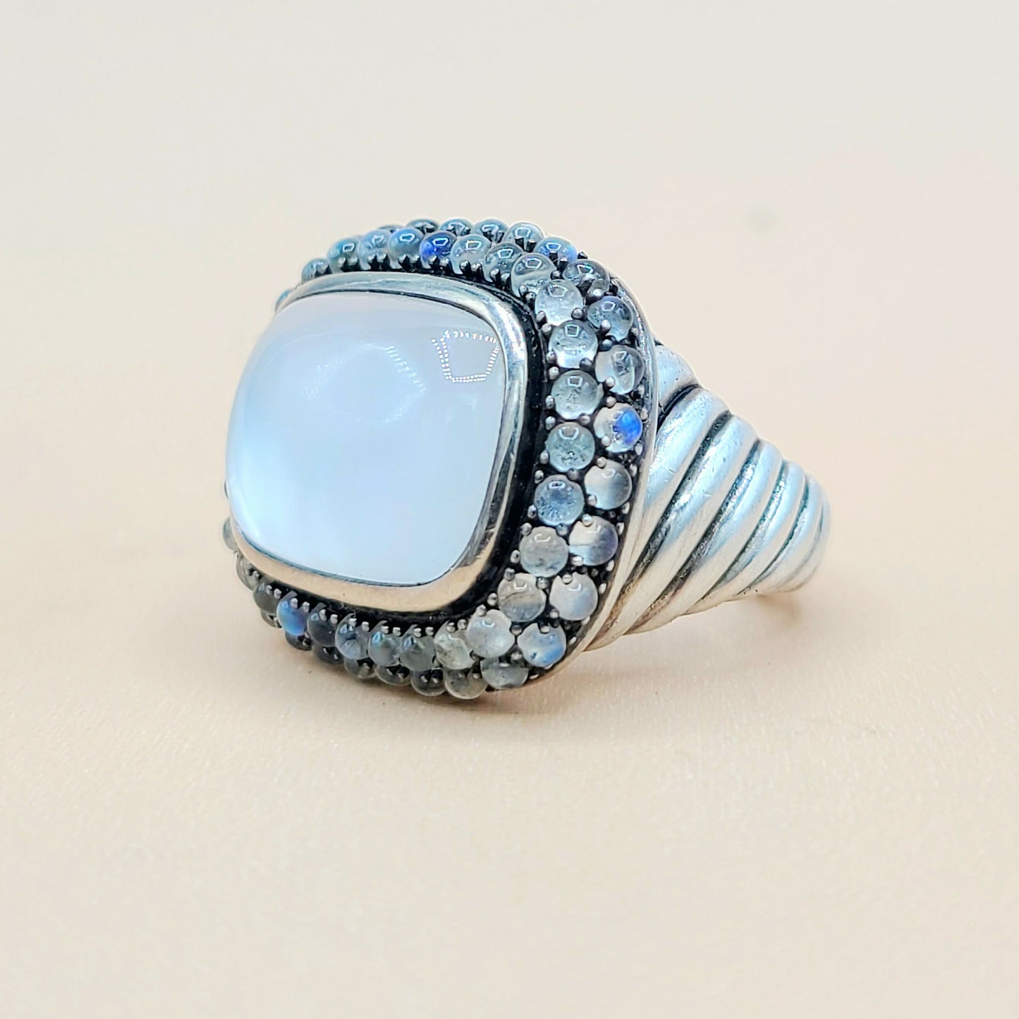 David Yurman Osetra Berries Moonstone Moon Quartz Ring | Certified Pre-Owned AYW Luxury #