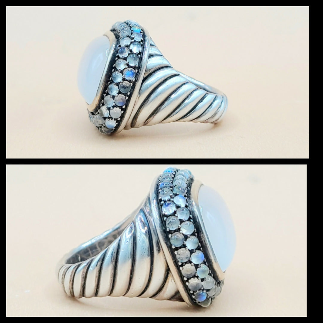 David Yurman Osetra Berries Moonstone Moon Quartz Ring | Certified Pre-Owned AYW Luxury #
