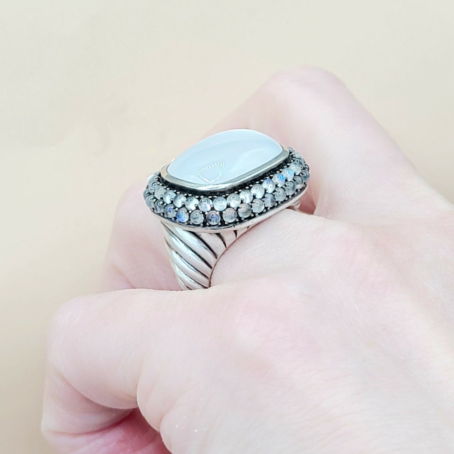 David Yurman Osetra Berries Moonstone Moon Quartz Ring | Certified Pre-Owned AYW Luxury #