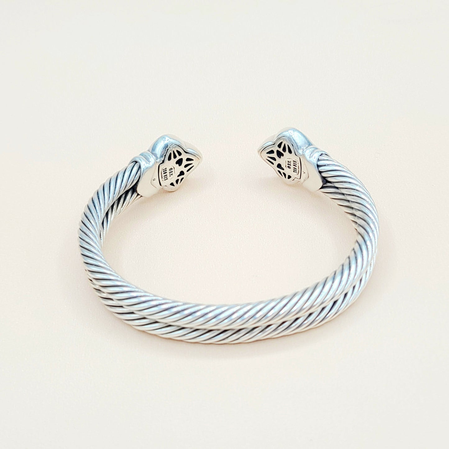 David Yurman Quatrefoil Black Onyx Double Cable Bracelet | Certified AYW Luxury #