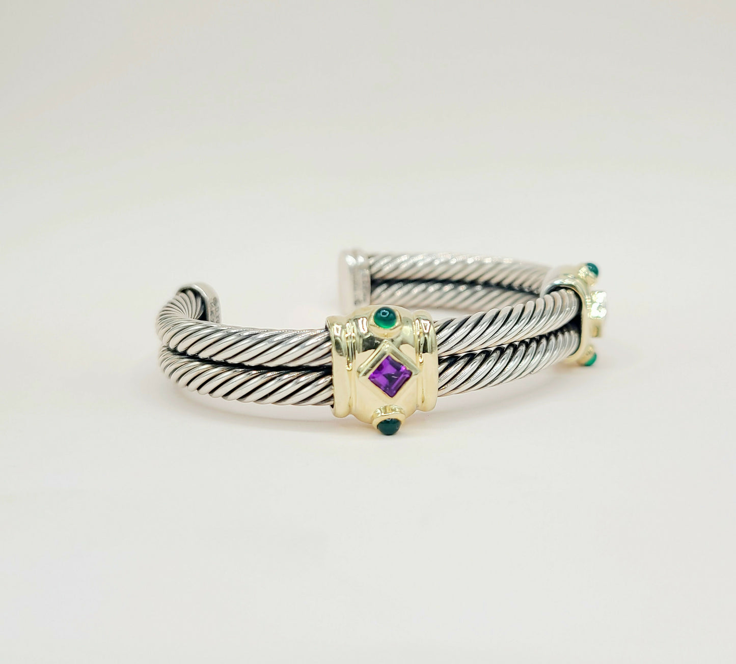 David Yurman Renaissance Amethyst Green Onyx Bracelet | Certified Pre-Owned AYW Luxury #