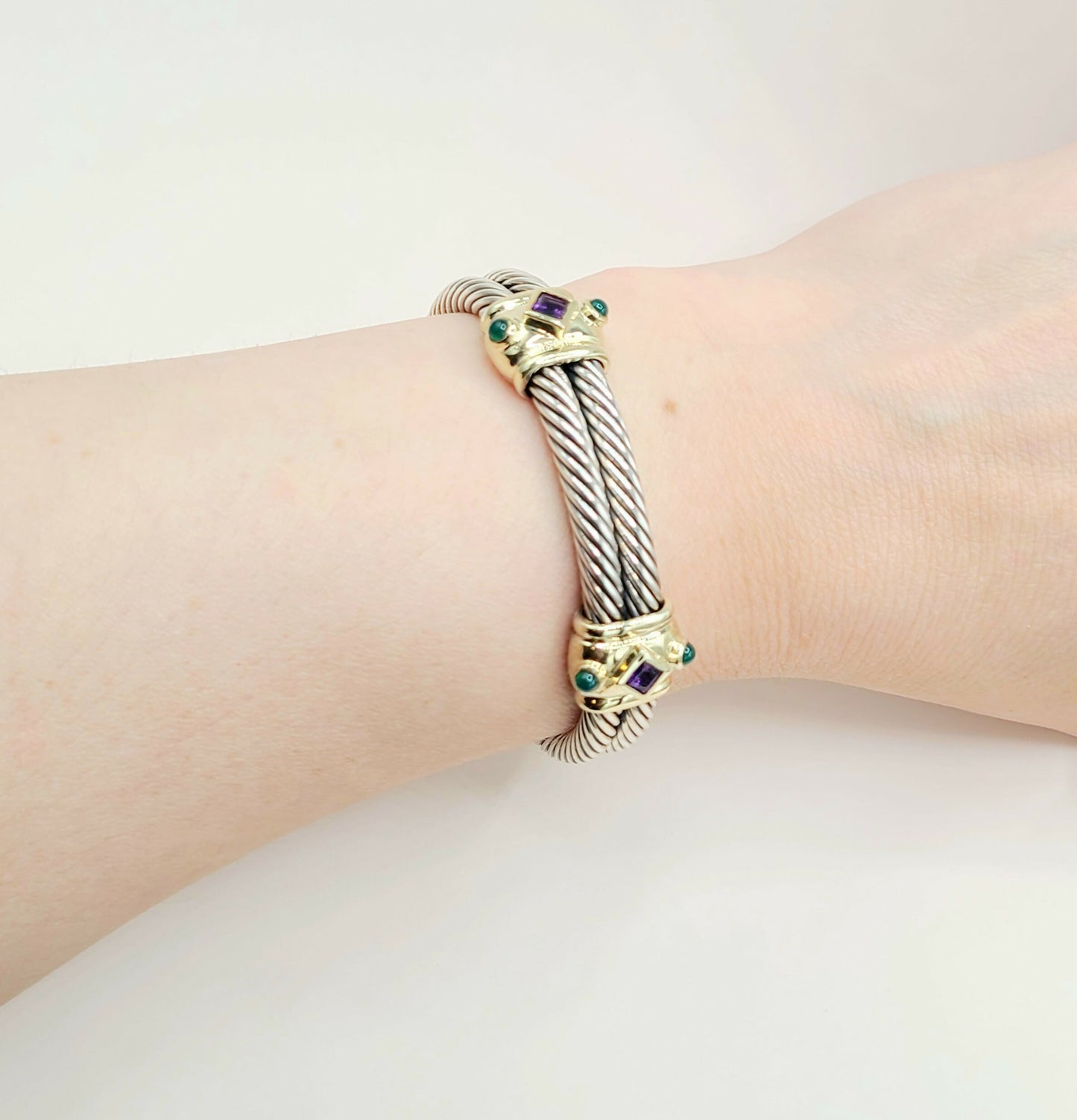 David Yurman Renaissance Amethyst Green Onyx Bracelet | Certified Pre-Owned AYW Luxury #