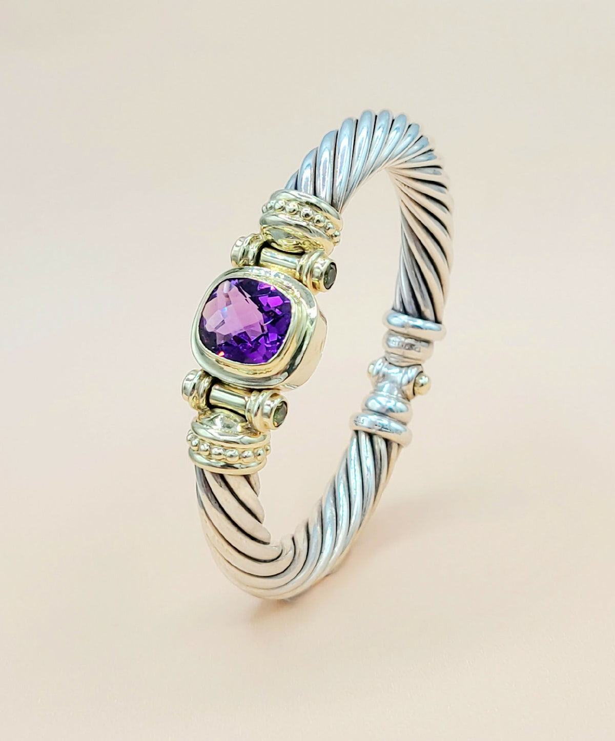David Yurman 10mm Renaissance Amethyst Peridot Bracelet | Certified AYW Luxury #