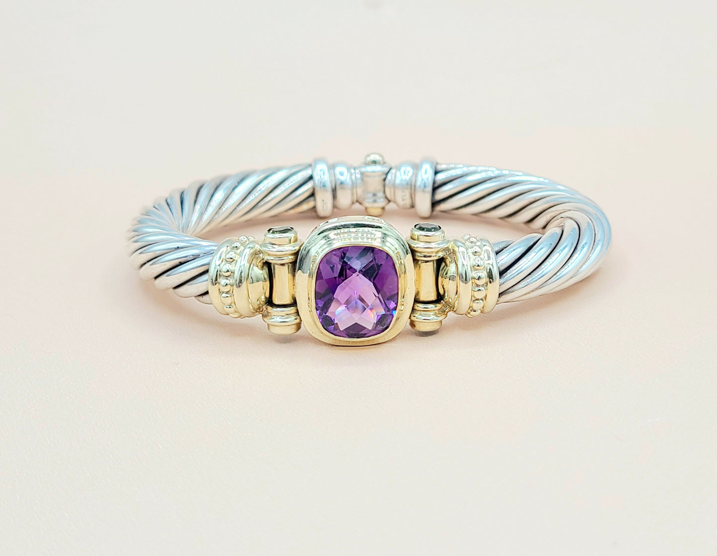 David Yurman 10mm Renaissance Amethyst Peridot Bracelet | Certified AYW Luxury #