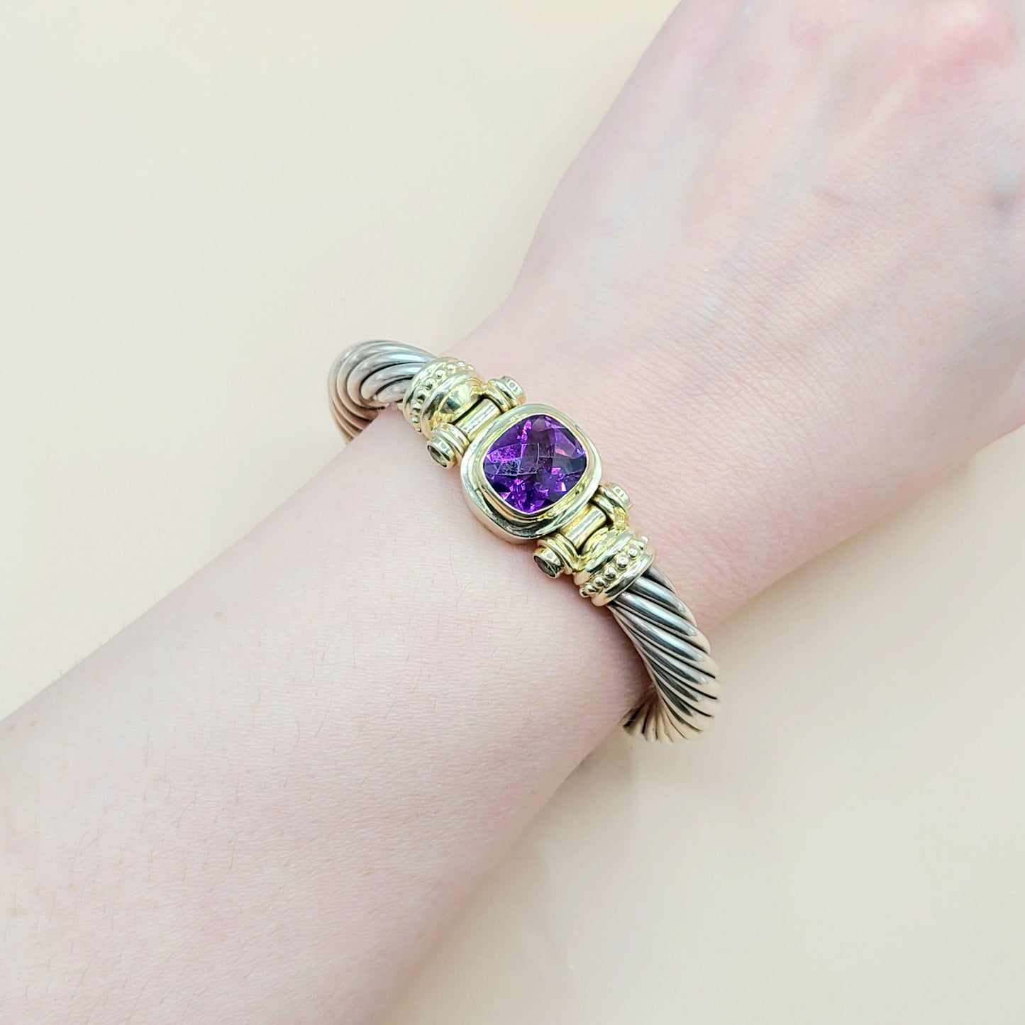 David Yurman 10mm Renaissance Amethyst Peridot Bracelet | Certified AYW Luxury #