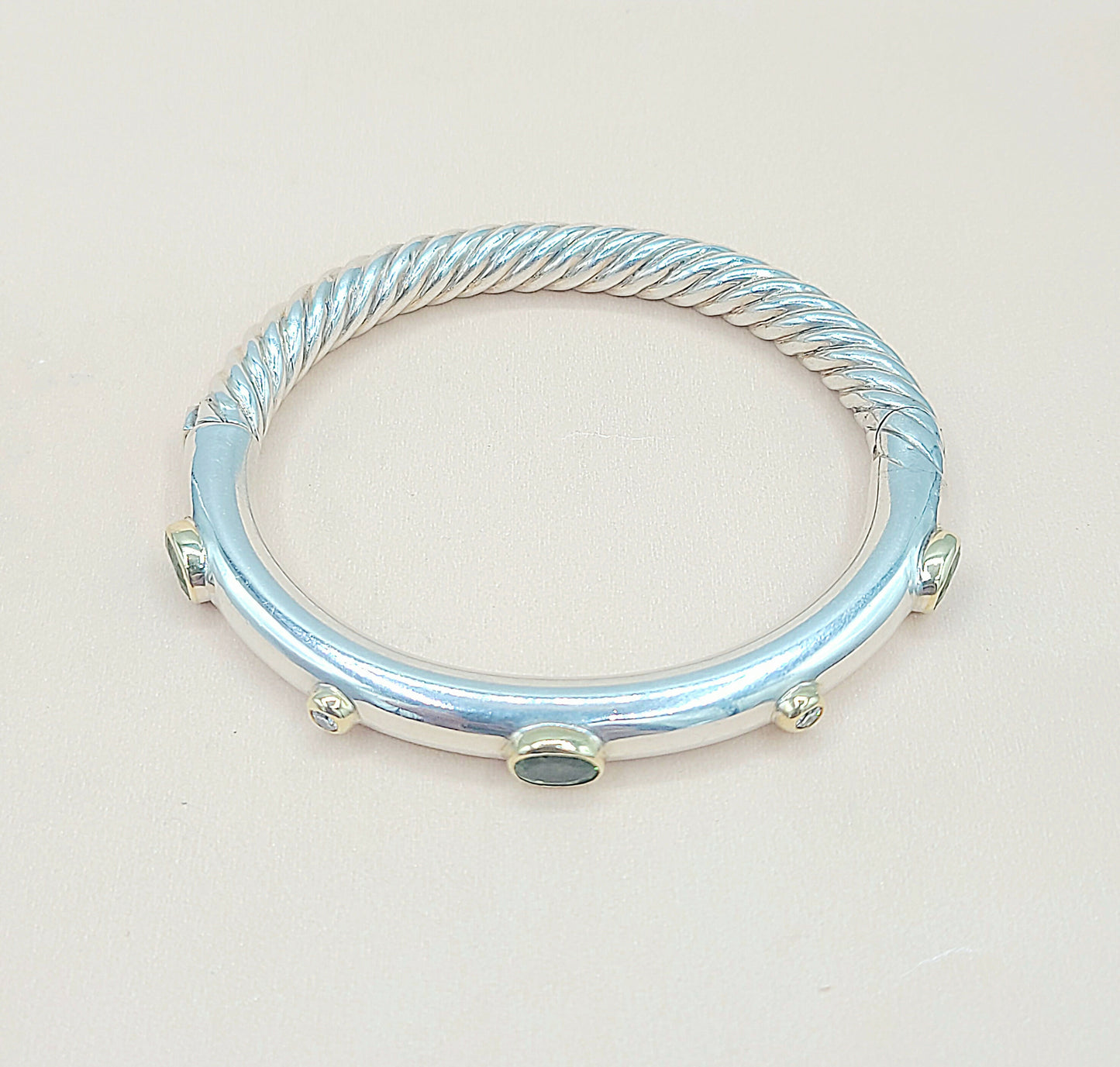 David Yurman Renaissance Peridot Diamond Bangle | Certified Pre-Owned AYW Luxury #